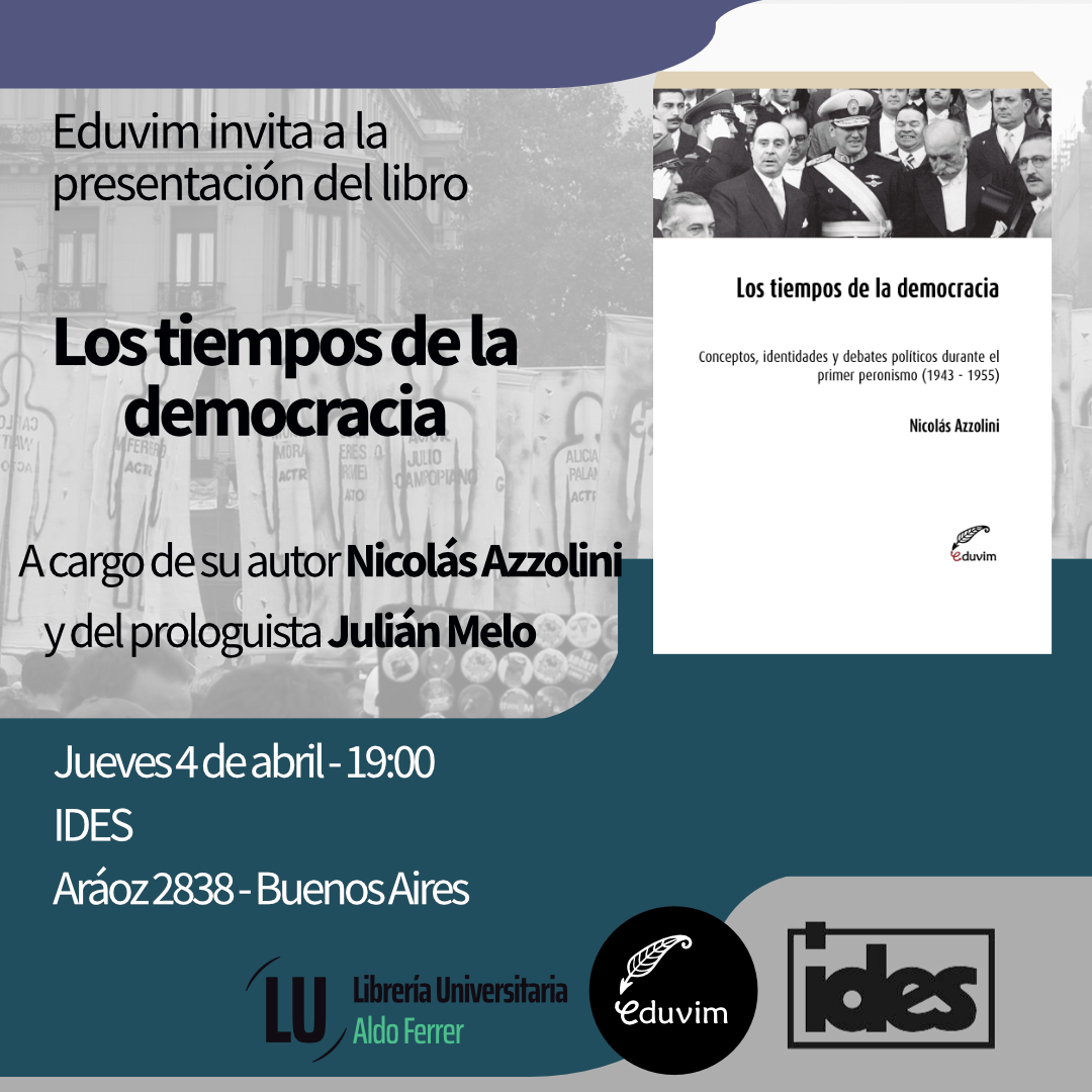 Presentación «Los tiempos de la democracia» de Nicolás Azzolini