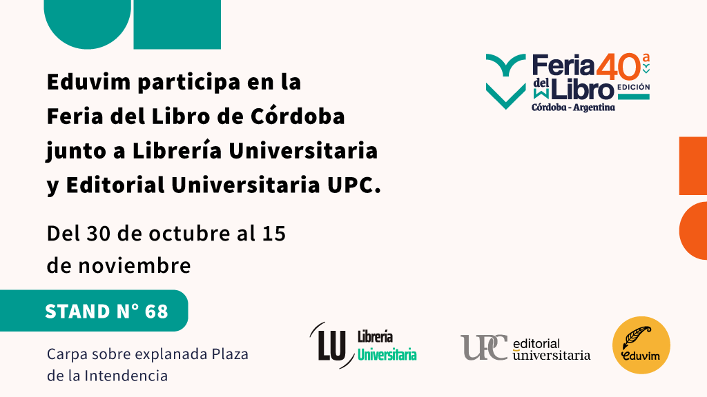 Librería Universitaria participa en la Feria del Libro de Córdoba junto a Eduvim y Editorial Universitaria UPC